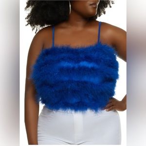 New Feather Cropped Cami